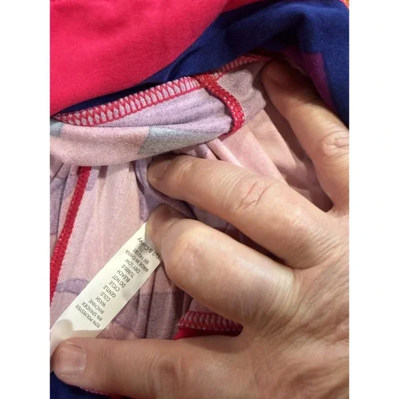 LuLaRoe Leggings Women's Tall & Curvy TC Pink Purple Geometric NWT Buttery Soft - Picture 3 of 3